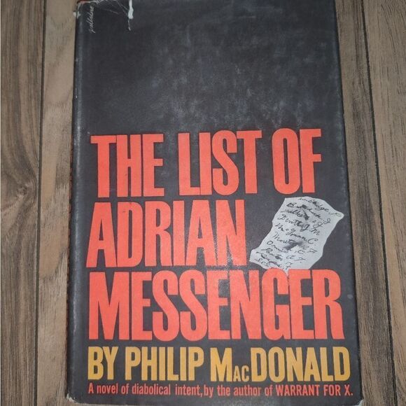 The List of Adrian Messenger by Philip MacDonal 1959 Hardcover Book. - Picture 2 of 5